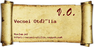 Vecsei Otília névjegykártya